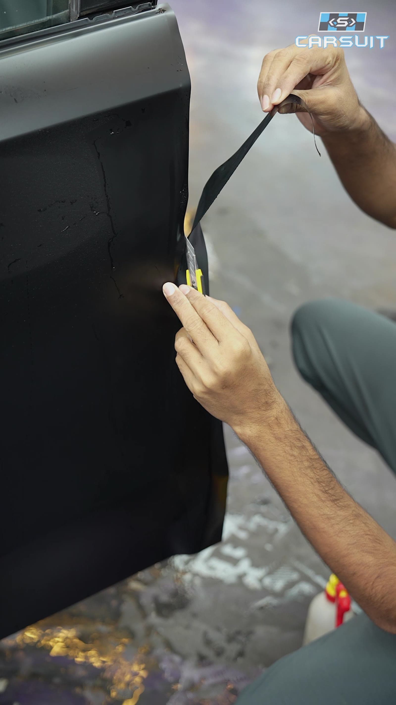 Paint Protection Film work at the Carsuit studio, Mumbai