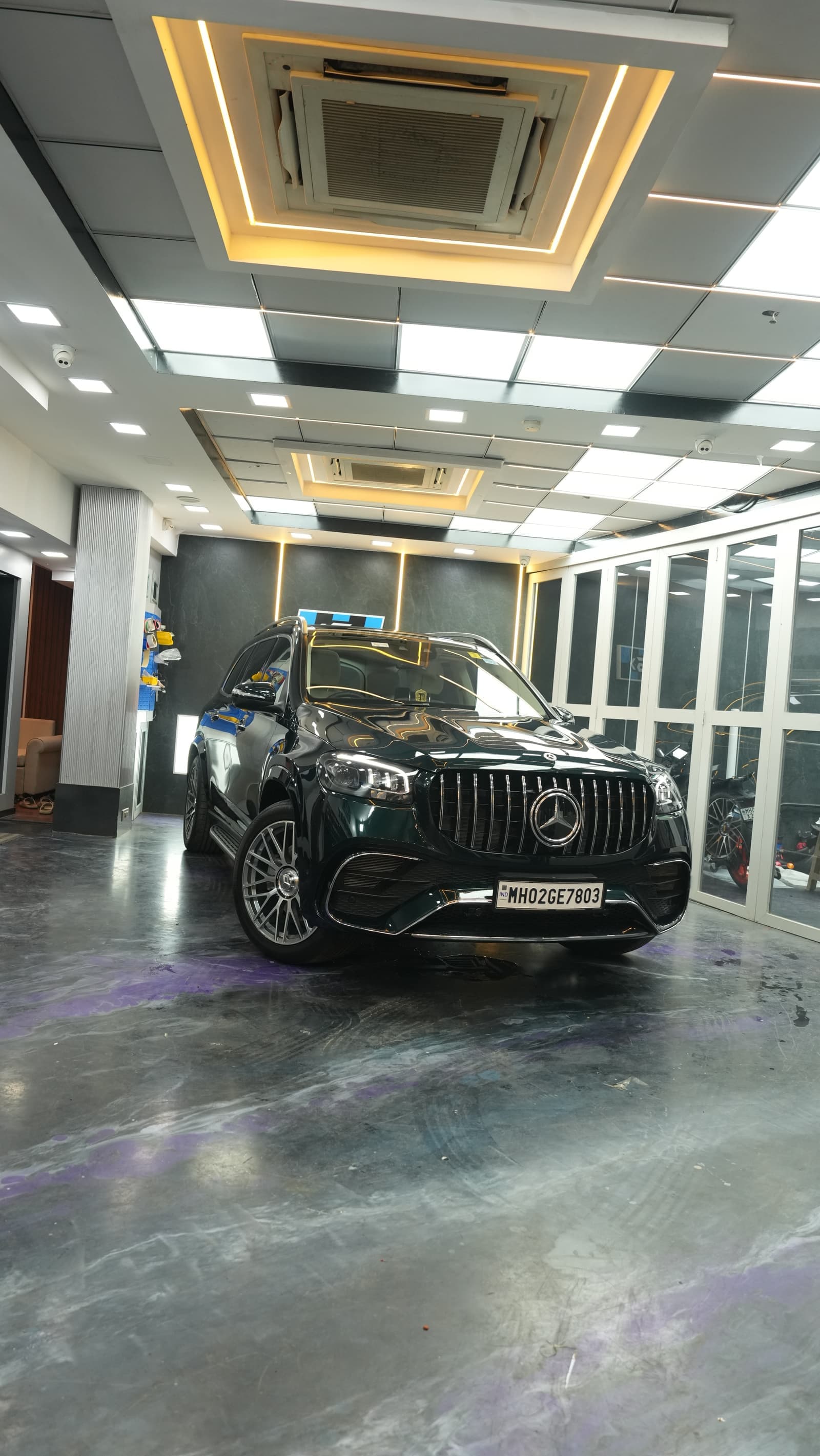 Hydro dipped interior trim pieces with carbon pattern at Carsuit Mumbai